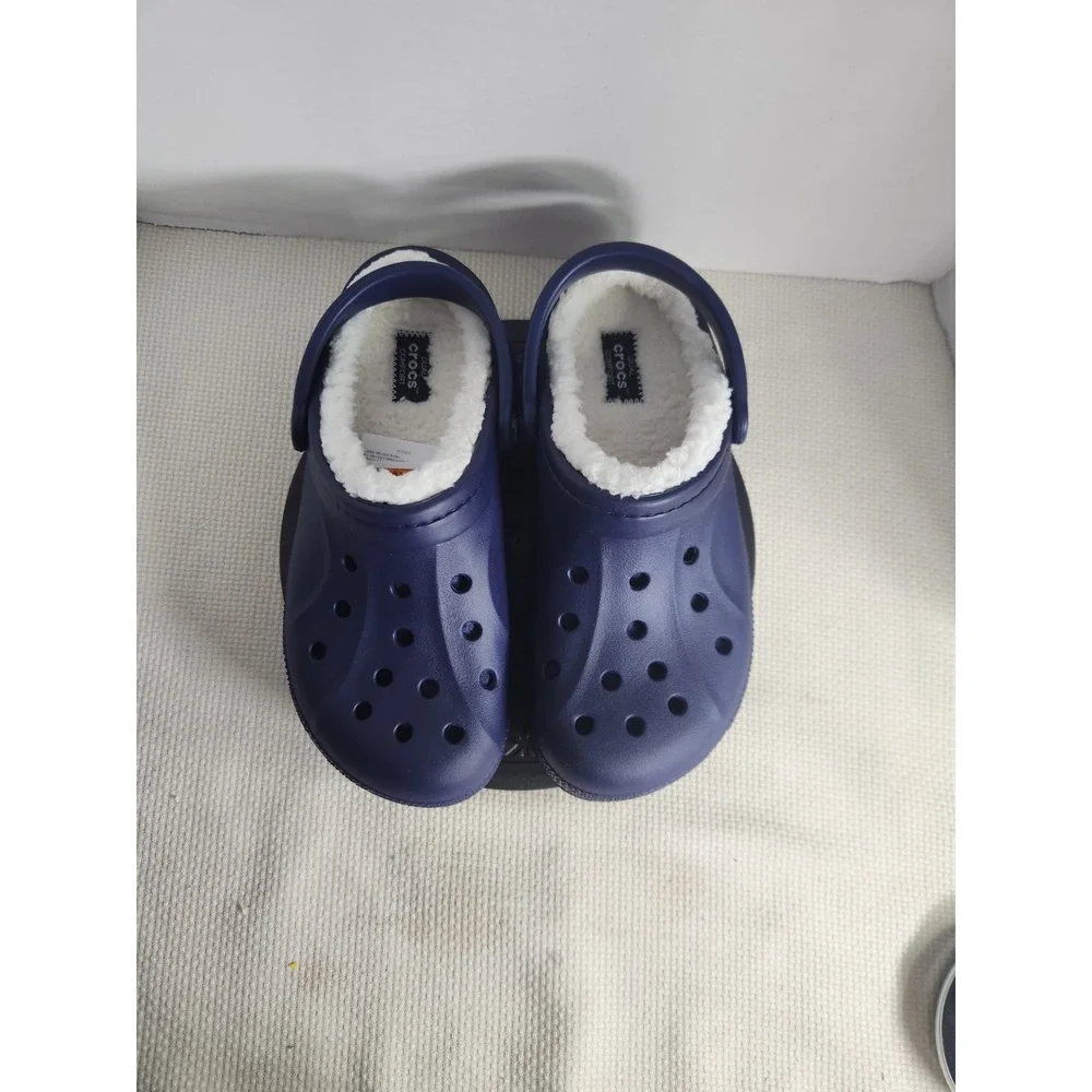 NWT Baya Sherpa Lined Crocs Clog Relaxed‎ Fit Navy Men's 7 Womens 9 Authentic